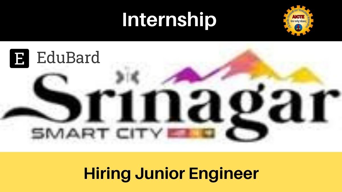 Srinagar Smart City Limited Hiring JUNIOR ENGINEER (CIVIL) | Stipend 9000/month.