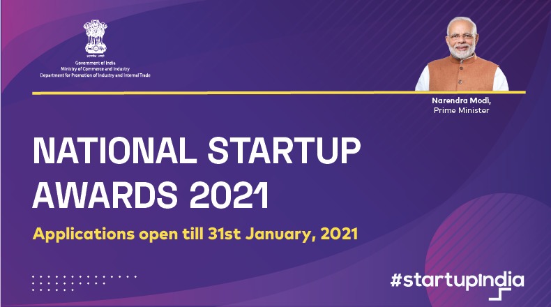 DPIIT has invited applications for National Startup Awards 2021