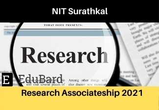 NITK Surathkal Department of Civil Engineering Research Associateship 2021