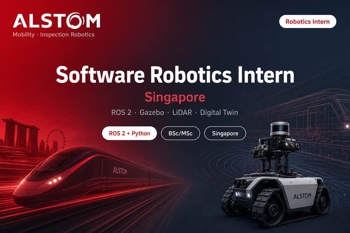 Alstom Software Robotics Intern Singapore | ROS 2 Gazebo
