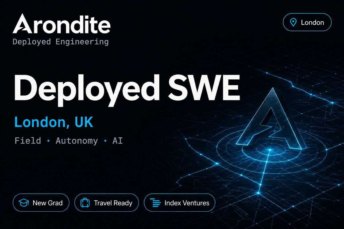 Arondite Deployed SWE New Grad London | Defence Autonomy · Index Ventures