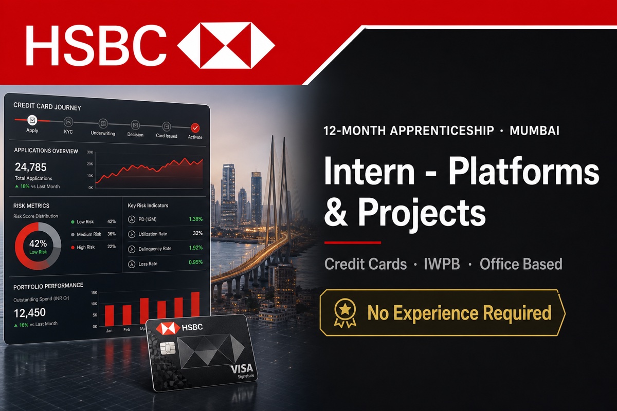 HSBC Platforms Intern Mumbai | 12-Mo Apprentice