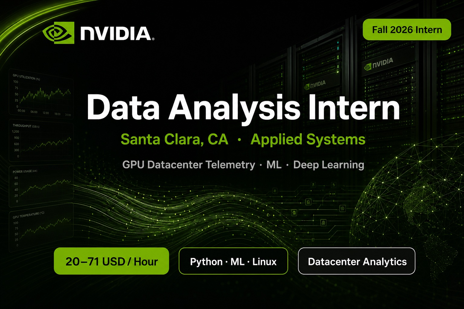 NVIDIA Data Analysis Intern Fall 2026 Santa Clara | GPU ML