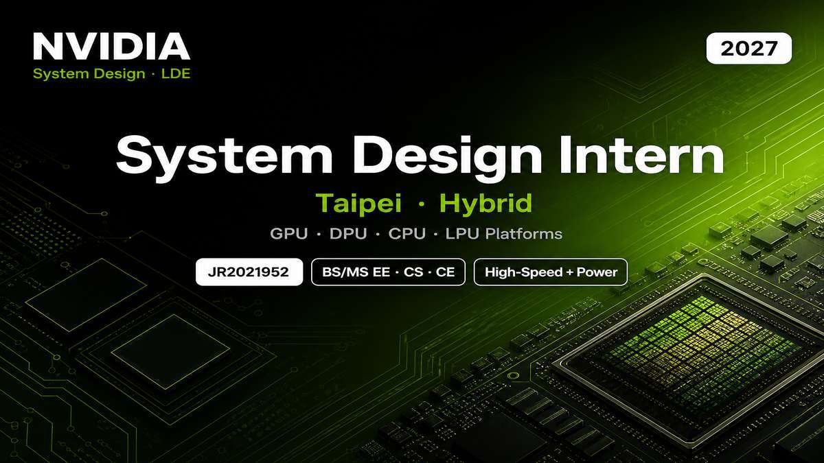 NVIDIA System Design Intern LDE 2027 | Taipei