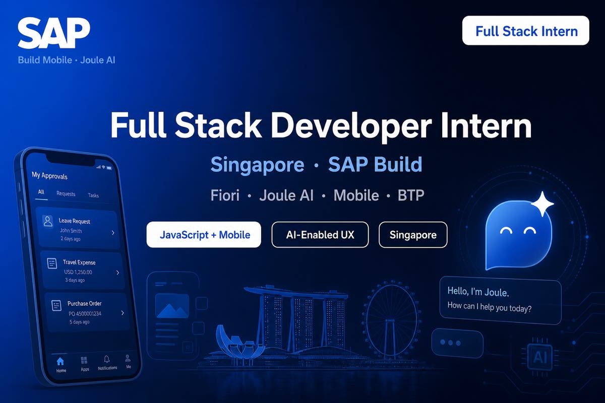 SAP Full Stack Intern Singapore | Build Mobile Joule AI