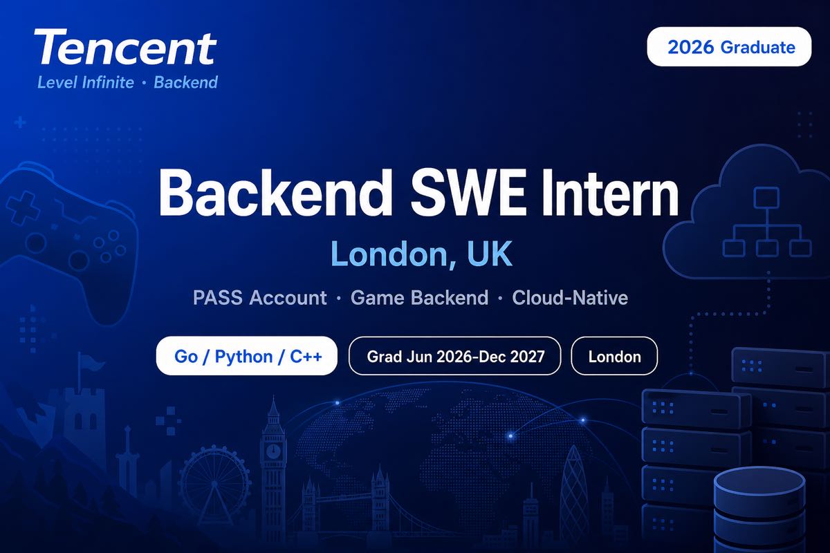 Tencent Backend SWE Intern London 2026 | Level Infinite Gaming