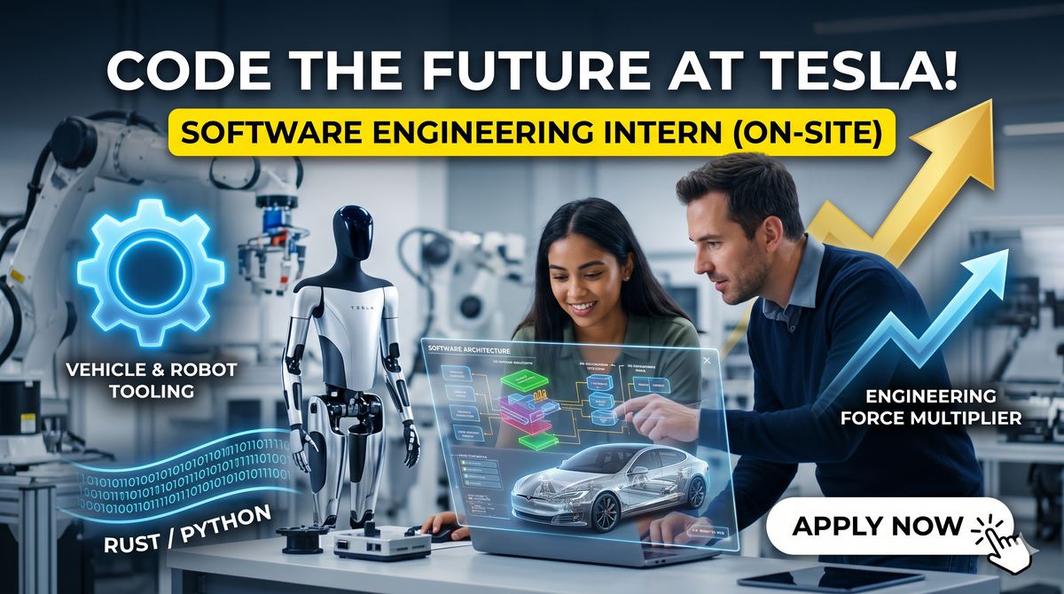 Tesla Software Internship: Shape the Future of Robots & Autopilot (on-site, full-time)