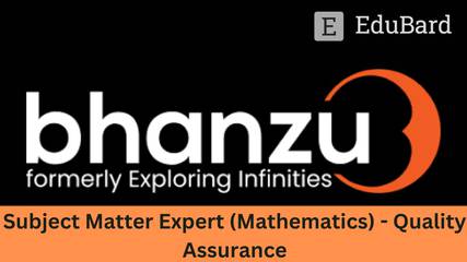 Subject Matter Expert (Mathematics) - Quality Assurance, Apply Now!