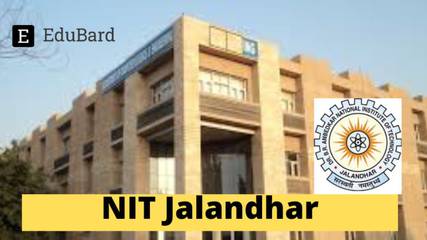 NIT Jalandhar | Advertisement for the post of JRF in a DST-IC-IMPACTS funded Research Project, Apply by 12th February 2024!