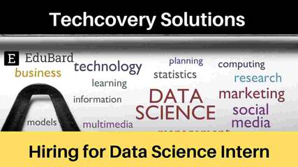 Techcovery Solutions is hiring for Data Science Intern, Apply Now!