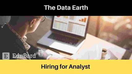 The Data Earth is hiring for Analyst, Apply Now