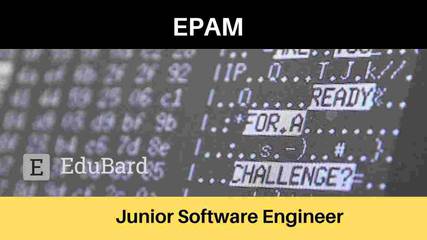 EPAM | Hiring for Junior Software Engineer, Apply by 7ᵗʰ October 2021