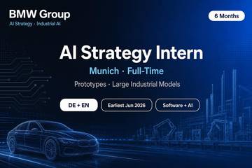 BMW AI Strategy Software Intern Munich | 6 Months Full-Time