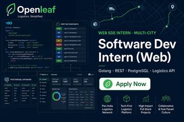 Openleaf Golang SDE Intern | Multi-City India